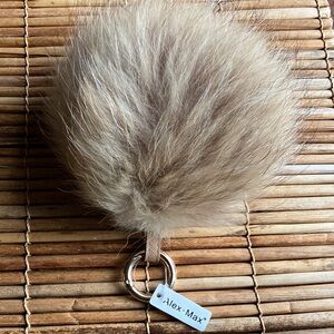 Alex Max Tan Pom Pom Keychain